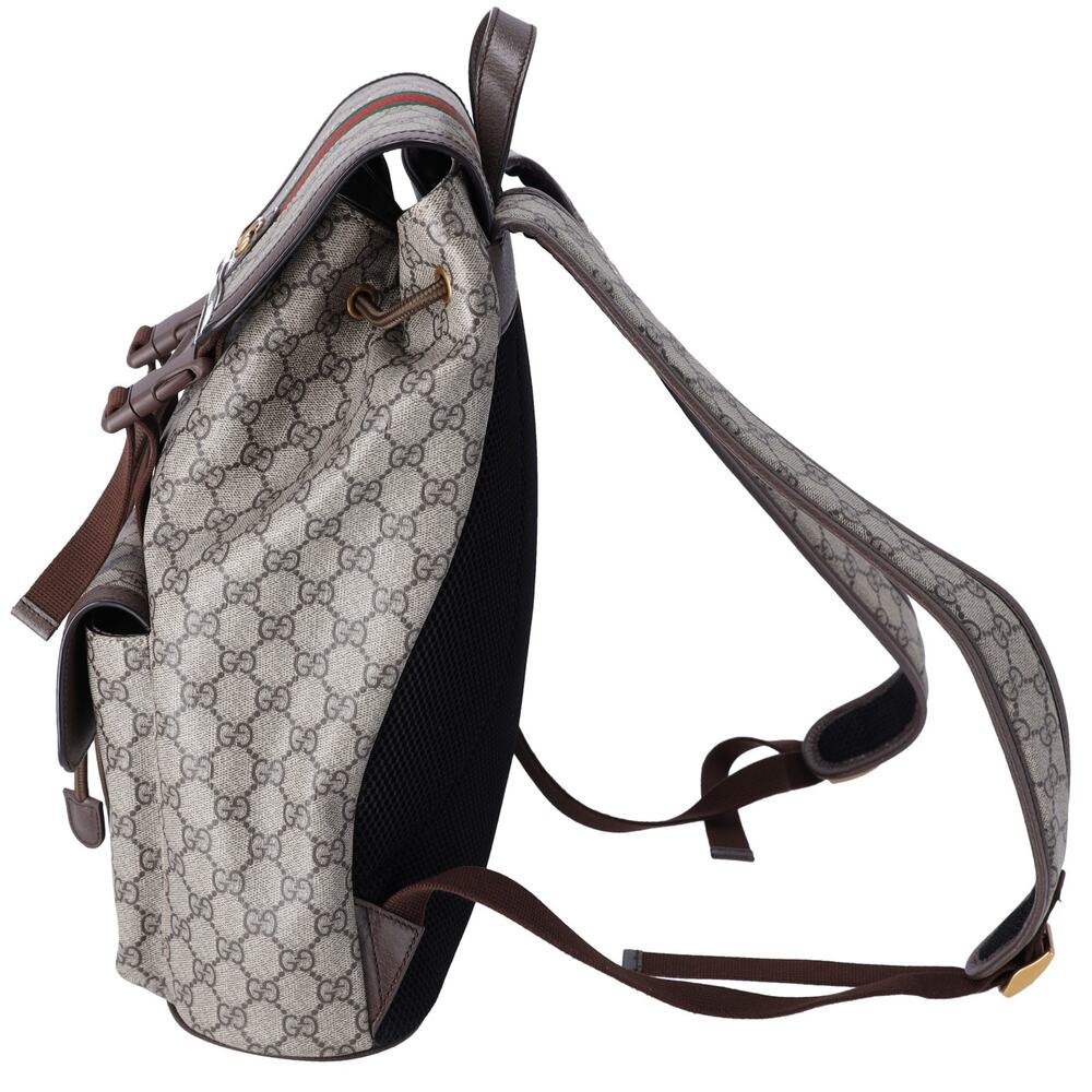GUCCI Ophidia GG Supreme Backpack 792114 Light Brown PVC Leather - Picture 2 of 8